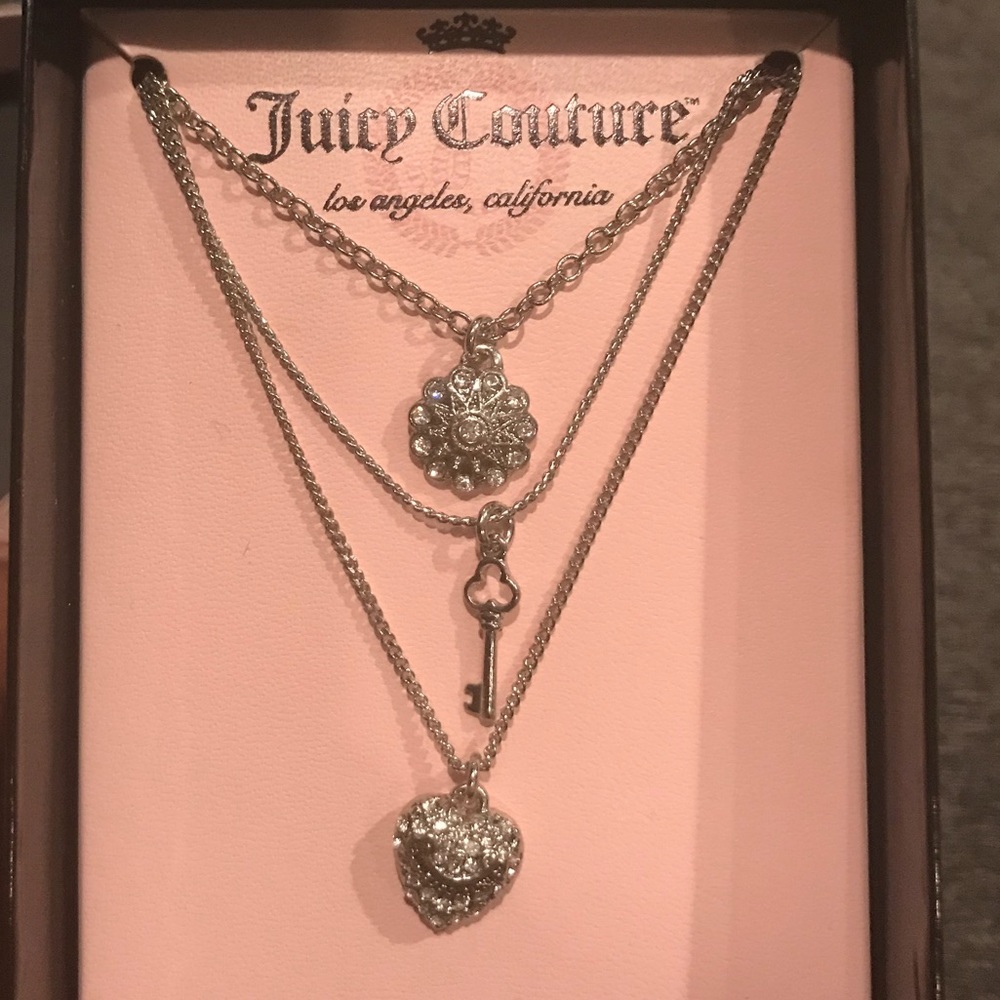 Juicy Couture Silver Layered Necklace